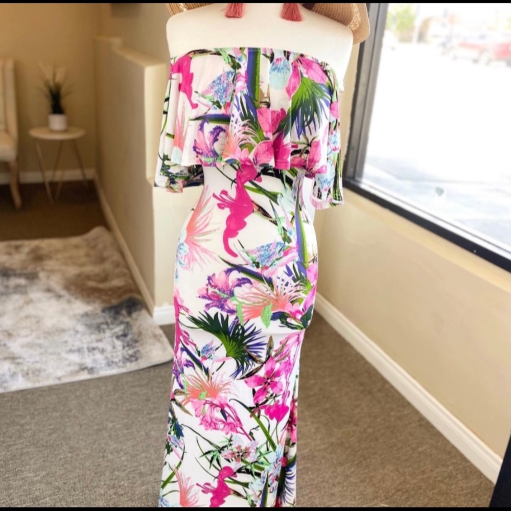 Tropical maxi dress